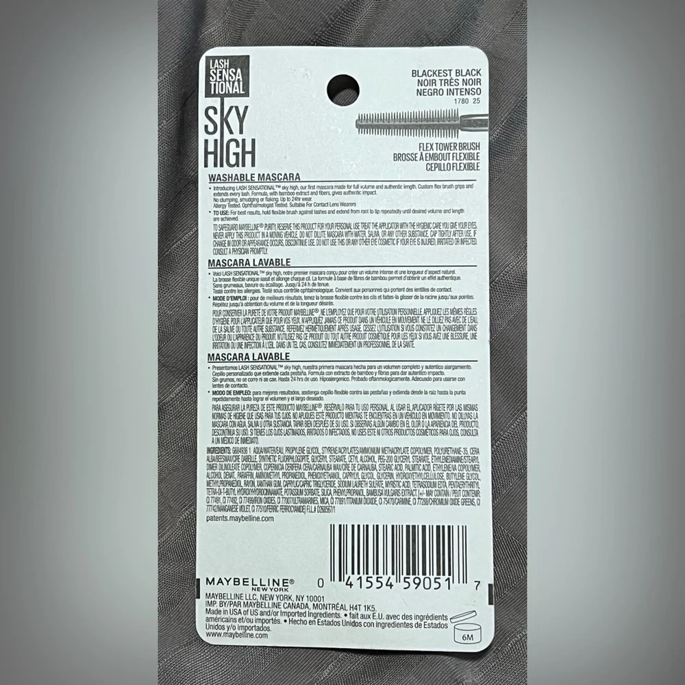 Maybelline Lash Sensational Sky High Waterproof Mascara Makeup, Waterproof